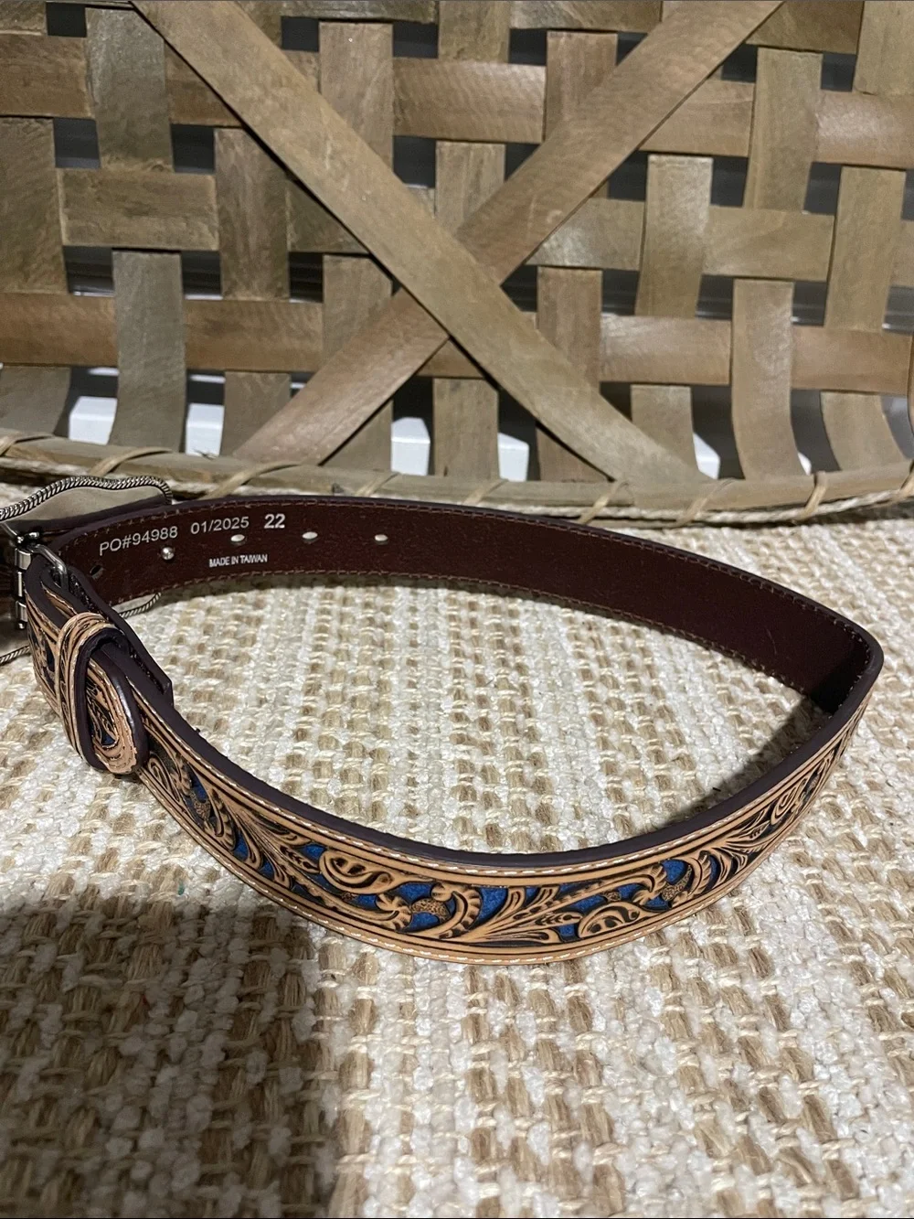 Nocona Belt Co tan tooled